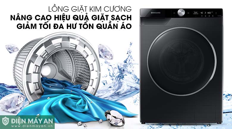 Máy Giặt Samsung AI Inverter 9kg WW90TP44DSB/SV